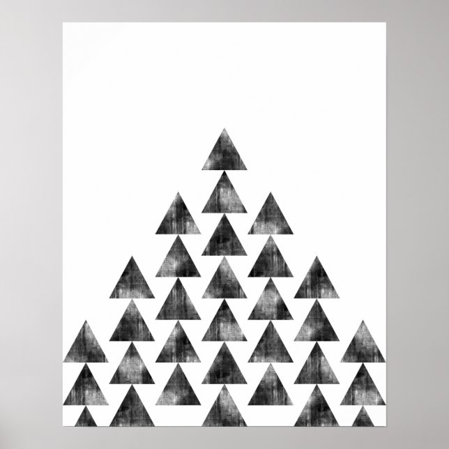 Modern minimalist geometric triangle art print (Front)