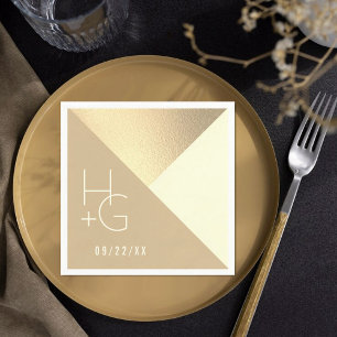 Modern Minimalist Geometric Wedding Napkin