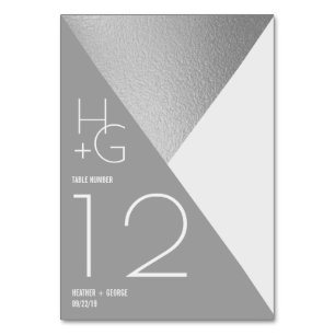 Modern Minimalist Geometric Wedding Table Number