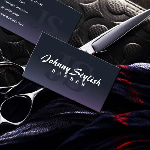 Modern minimalist giant initials business card