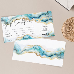 modern minimalist gift card certificate add logo