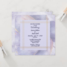 Modern Minimalist Gold and Purple Wedding