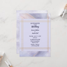 Modern Minimalist Gold and Purple Wedding