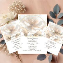 Modern Minimalist Gold and White Wedding