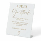 Modern Minimalist  Gold Audio Guestbook Sign