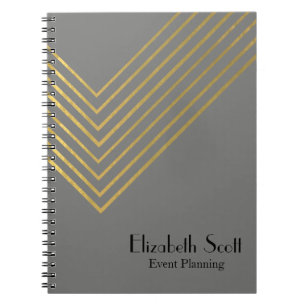 Modern Minimalist Gold Geometric Design Journal/ Notebook