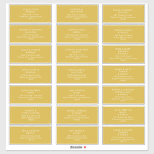 Modern Minimalist Gold Guest Address labels