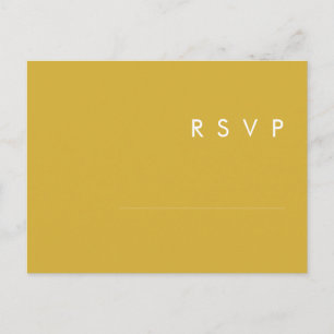 Modern Minimalist Gold Menu Choice RSVP Card