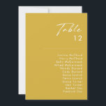 Modern Minimalist Gold Table Number Chart<br><div class="desc">This Modern Minimalist Gold Table Number Chart is perfect for your classy boho wedding. Its simple, unique abstract design accompanied by a contemporary minimal script and gold colour palette gives this product a feel of elegant formal luxury while staying simplistic, chic bohemian. Keep it as is, or choose to personalize...</div>