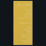 Modern Minimalist Gold Wedding Program<br><div class="desc">This Modern Minimalist gold wedding program is perfect for your classy boho wedding. Its simple, unique abstract design accompanied by a contemporary minimal script and gold colour palette gives this product a feel of elegant formal luxury while staying simplistic, chic bohemian. Keep it as is, or choose to personalize it...</div>