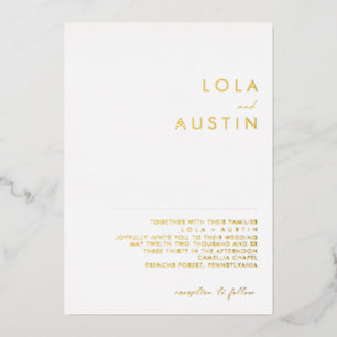 Modern Minimalist   Gold Wedding Real