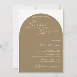 Modern Minimalist Golden Dust Bridal Shower Brunch Invitation