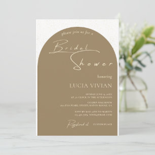 Modern Minimalist Golden Dust Bridal Shower  Invitation