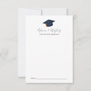 Modern Minimalist Grad Advice & Wishes Card