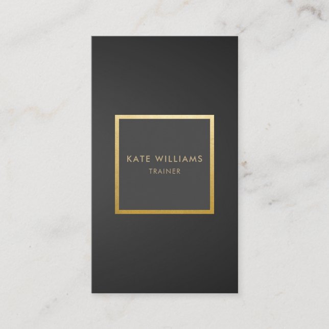 Modern Minimalist Gradient Gold Luxury Vertical Business Card (Front)