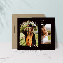 Modern Minimalist Graduation Announcement Card