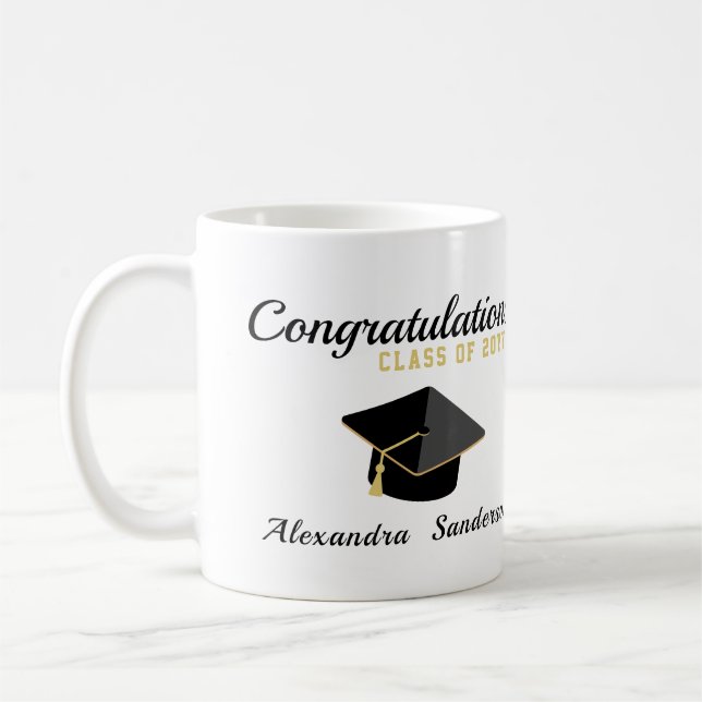 Modern Minimalist graduation class of 2023   Coffee Mug (Left)