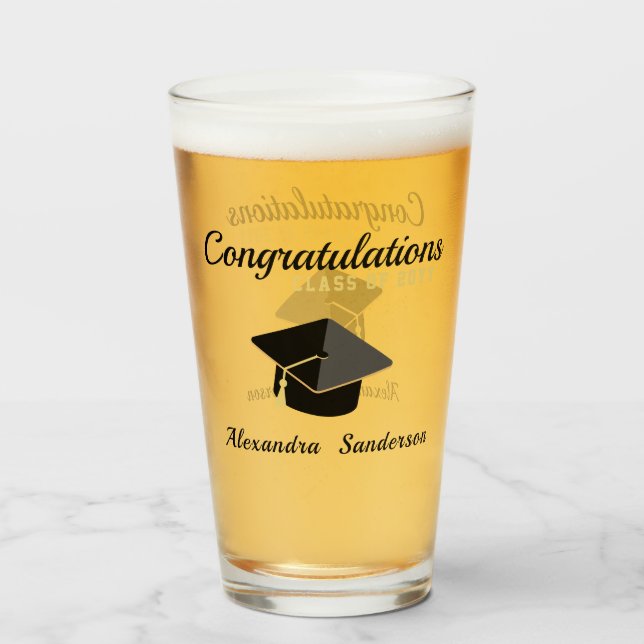  Modern Minimalist Graduation class of 2023  Glass (Back Filled)