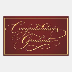 Modern Minimalist Graduation Congratulations Sticker