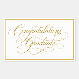 Modern Minimalist Graduation Congratulations Sticker