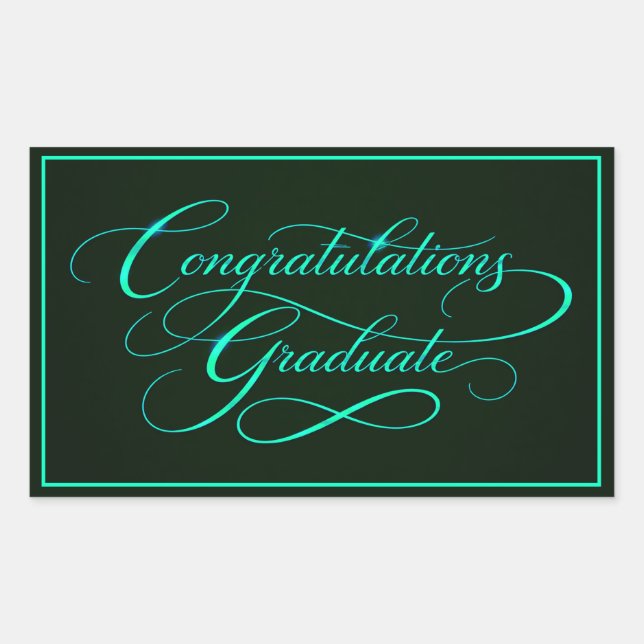 Modern Minimalist Graduation Congratulations  Sticker (Front)
