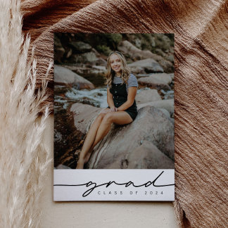 Modern Minimalist Graduation Invitation
