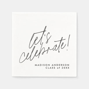 Modern Minimalist Graduation Party Napkins