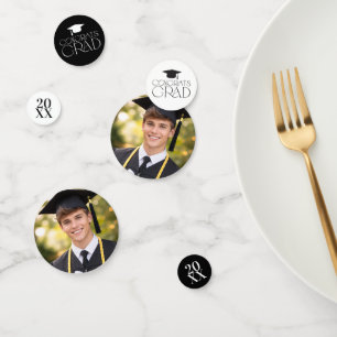 Modern Minimalist Graduation Photo Confetti