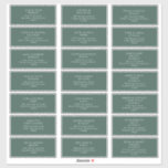 Modern Minimalist | Green Guest Address Labels<br><div class="desc">These Modern Minimalist | green guest address labels are perfect for your classy boho wedding. Its simple, unique abstract design accompanied by a contemporary minimal script and green colour palette gives this product a feel of elegant formal luxury while staying simplistic, chic bohemian. Keep it as is, or choose to...</div>