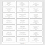 Modern Minimalist Green Text Guest Address Labels<br><div class="desc">These Modern Minimalist green text guest address labels are perfect for your classy boho wedding. Its simple, unique abstract design accompanied by a contemporary minimal script and a white and dark green colour palette gives this product a feel of elegant formal luxury while staying simplistic, chic bohemian. Keep it as...</div>