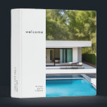 Modern Minimalist Guest Information Binder<br><div class="desc">Modern guest information binder features a minimal photo design in a classic black and white colour palette. "Welcome" and custom rental name or custom text presented in simple font. Shown with a custom welcome message, rental name and photo on the front in modern typography, this personalized professional vacation rental binder...</div>