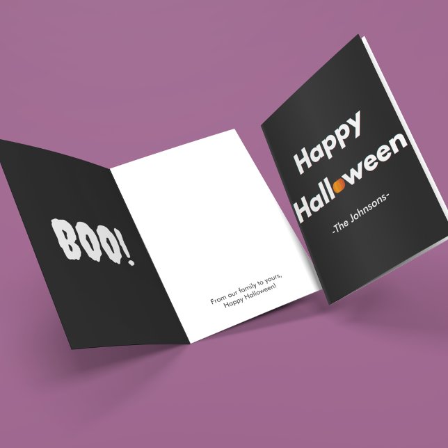 Modern Minimalist Halloween – Personalized Card (Creator Uploaded)