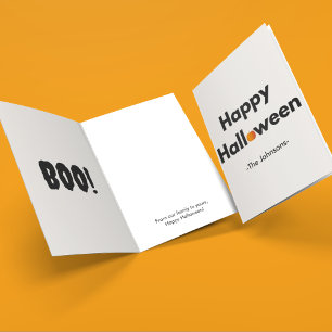 Modern Minimalist Halloween – Personalized Card