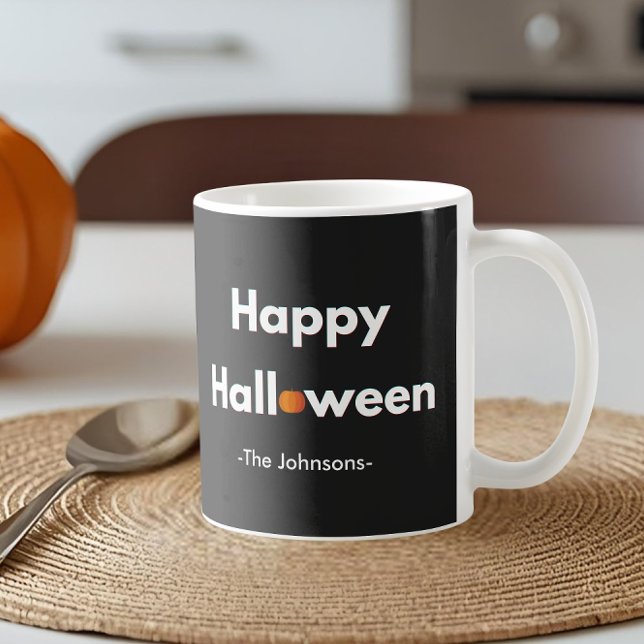 Modern Minimalist Halloween – Personalized Coffee Mug (Creator Uploaded)