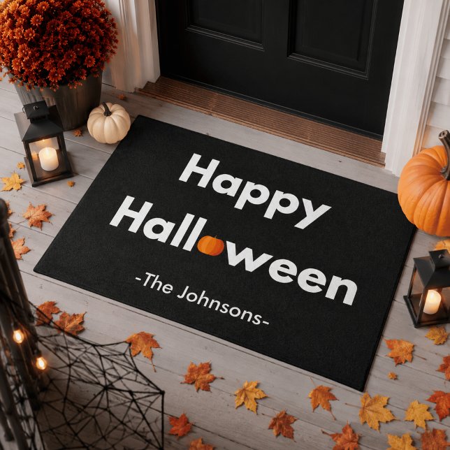 Modern Minimalist Halloween – Personalized Doormat (Creator Uploaded)
