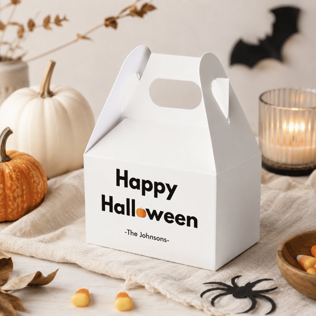 Modern Minimalist Halloween – Personalized Favor Box (Creator Uploaded)