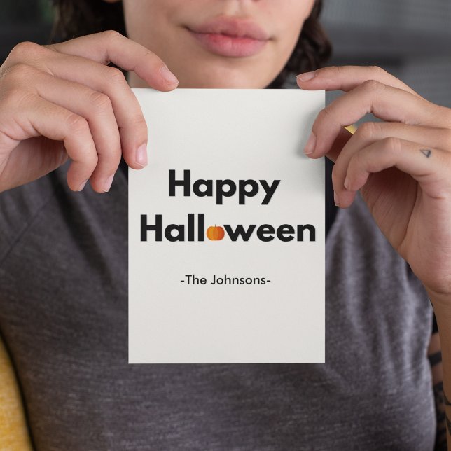 Modern Minimalist Halloween – Personalized Postcard (Creator Uploaded)