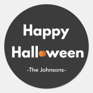 Modern Minimalist Halloween Personalized Stickers