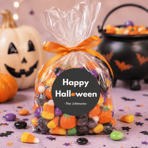 Modern Minimalist Halloween Personalized Stickers