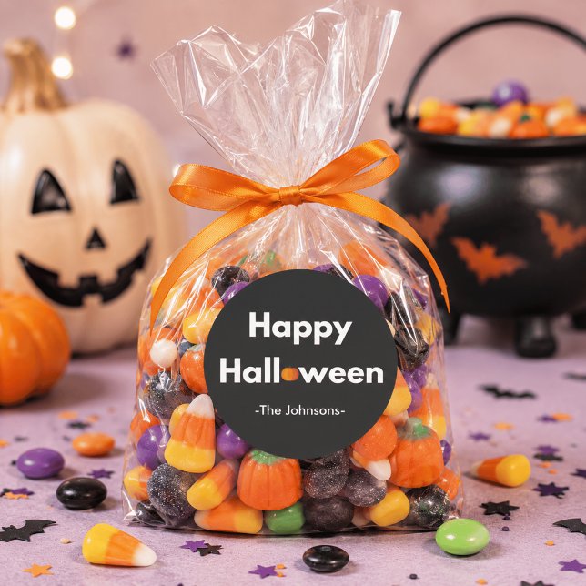 Modern Minimalist Halloween Personalized Stickers (Creator Uploaded)