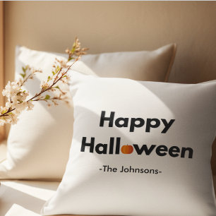 Modern Minimalist Halloween Pillow – Personalized