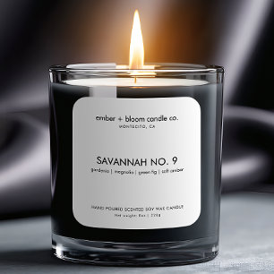 Modern Minimalist Handmade Candle Labels