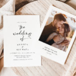 Modern Minimalist Handwriting Photo Wedding Invitation<br><div class="desc">Looking for a modern minimalist wedding invitation that's both stylish and simple? Look no further than this stunning design. With its clean lines and understated design, it's the perfect choice for couples who want a timeless look that will never go out of style. Featuring a fun handwriting font and the...</div>