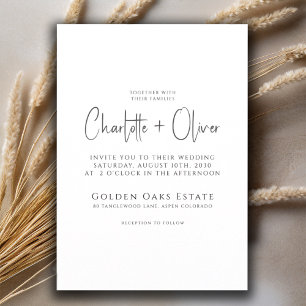 Modern Minimalist Handwritten Script Invitation