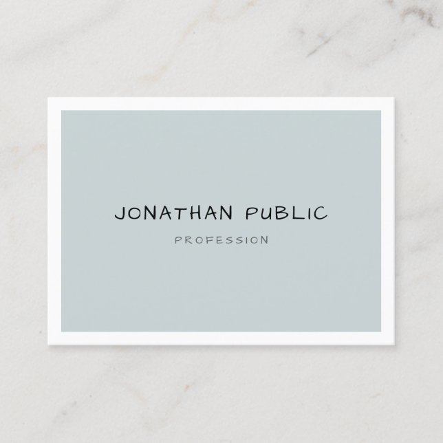 Modern Minimalist Handwritten Text Simple Template Business Card (Front)