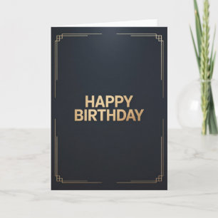 Modern Minimalist Happy Birthday Card for men