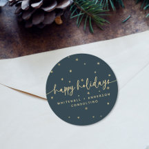 Modern Minimalist Happy Holidays Business Name