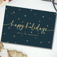 Modern Minimalist Happy Holidays Script Business