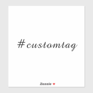Modern Minimalist Hashtag Design