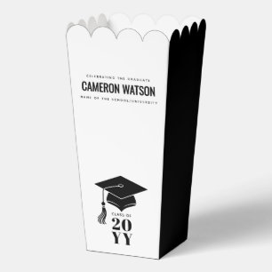 Modern Minimalist Hat and Tassel Graduation Favor Box